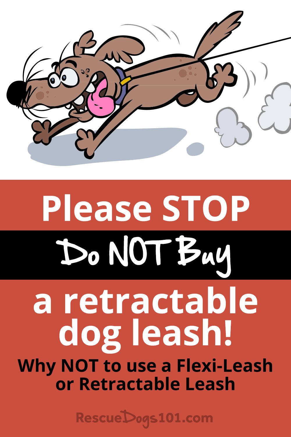 Why NOT to use a FlexiLeash or Retractable Leash Rescue Dogs 101